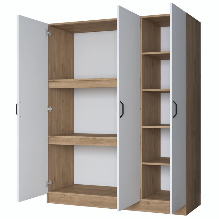 Hanah Home Armario BA105 - 2412 Nogal y Blanco